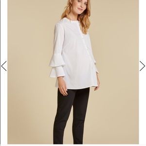 NWT Isabella Oliver White Maternity Shirt